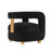 Amirah Modern Velvet Upholstered Pine Wood Accent Armchair in Black-301203461