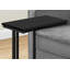 Table d'appoint, en forme de C, bout, côté, collation, salon, chambre à coucher, stratifié noir, métal noir, contemporain, moderne-783446072