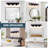 Matte Black Bathroom Vanity Light, 4-Light Vanity Lighting Fixtures Over Mirror, Square Design Wall Sconces With Clear Glass Shades-761870327