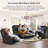 2+1 +1 Pieces In Living Room, Reclining Loveseat Leather With Removable Console, 2 Oversize Recliner Chair Sofa Seat, Brown