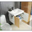 Meuble-lavabo mural avec rangement flottant et porte-serviettes Goodyo-643824186
