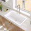 DeerValley Fireclay Workstation Kitchen Sink 33" Large Single Bowl Undermount/Drop-in Kitchen Sink with Accessories
