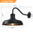 13.8'' Diameter Large Dusk To Dawn Outdoor Gooseneck Barn Light 2 Packs, Outdoor Wall Sconce Farmhouse Exterior Light Wall Lighting Fixture Industrial Outside Lantern For Porch, Patio, Garage, Black