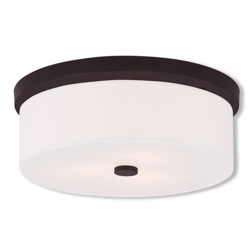 Flaire Fabric Flush Mount, English Bronze