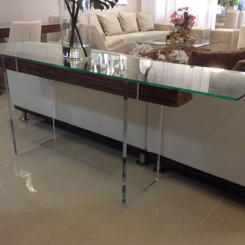 Fiorelita 80'' W Glass Console Table