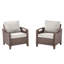Ensemble de chaises d'extérieur en osier avec coussins-542039716