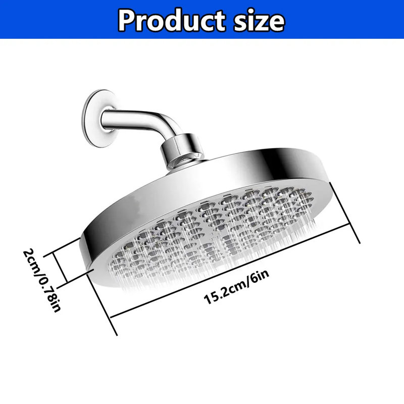6" Bathroom Shower Head
