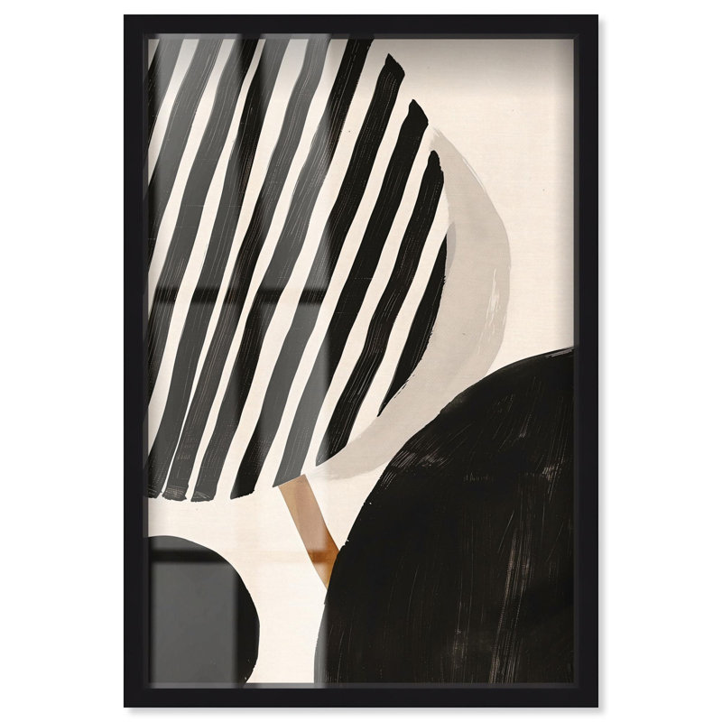Décoration murale moderne Linear Contempo Shadowbox Print par Art Remedy, Noir, H 16 po x l 11 po