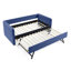 Lit de jour moderne rembourré avec couchette simple, tissu Boucle, pour la maison