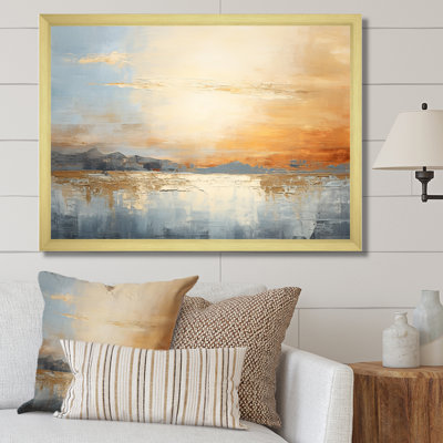" Minimalism Beige And Gold Sunset "