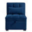 Canapé-lit simple multifonctionnel 4 en 1 avec rangement Pocke, canapé-lit simple capitonné avec dossier et coussins réglables, méridienne convertible, bleu marine-580002430