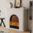 Beige Manufactured Wood Electric Fireplace