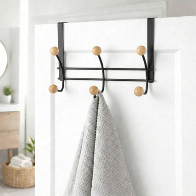 6-Hook Over-the-Door Hook Rack