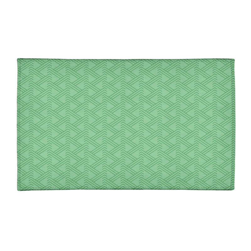 Tapis gris/vert zag zig monochrome, Rectangle 2 pi x 3 pi