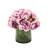 12 " Faux Peony in Glass Vase