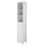 Armoire de salle de bain blanche: tiroir, tablette réglable, design moderne, blanc compact - autoportante avec tablette