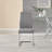 Edzard Chrome & White High Gloss Dining Table Set with 6 Luxury Faux Leather Dining Chairs-1171618303
