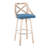 Charlotte 30" Farmhouse Fixed-Height Barstool With Swivel In Light Grey Wood And Grey Fabric With Round Chrome Metal Footrest By Lumisource - Set Of 2-1251285968-1251285970