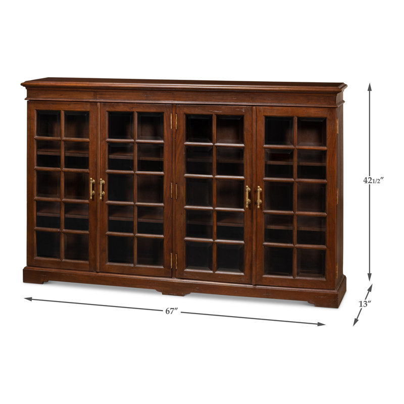 Morgan Solid Wood Bookcase, Walnut/Dark Brown