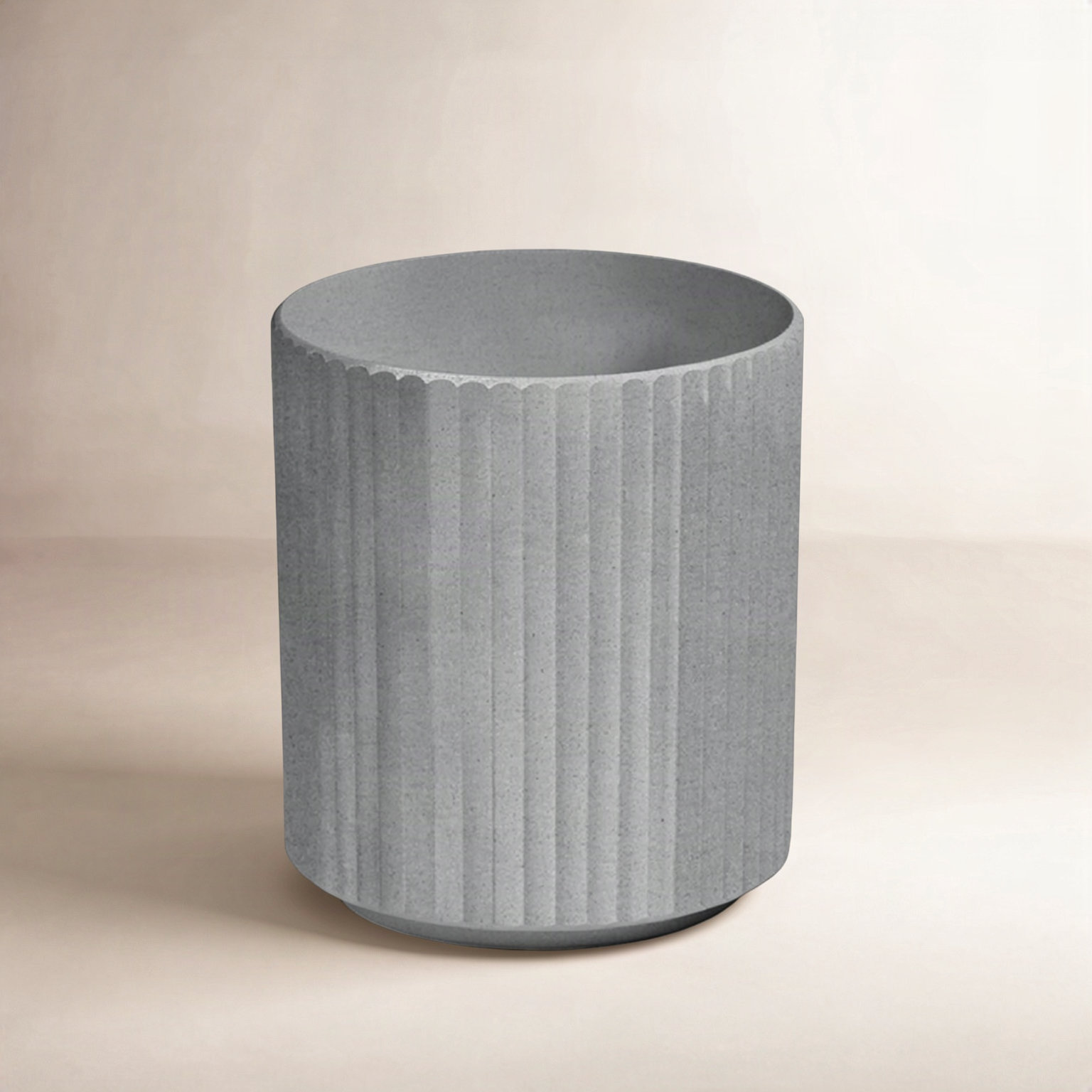 Demi Series Pot Planter, 11.5" H x 10.5" W x 10.5" D, Gray, 1
