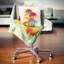 Fleurs de gerbera jaunes et rouges - coussin à imprimé floral-29895937-29895940