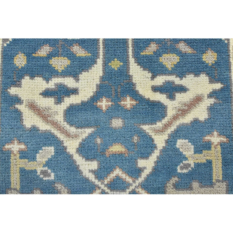 Tapis de couloir bleu nouvel âge 2 pi 7 po x 9 pi 10 po Diannie