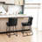 Modern Thick Upholstered Bar Stool and Counter Stool with Metal Frame-107178968-88133153