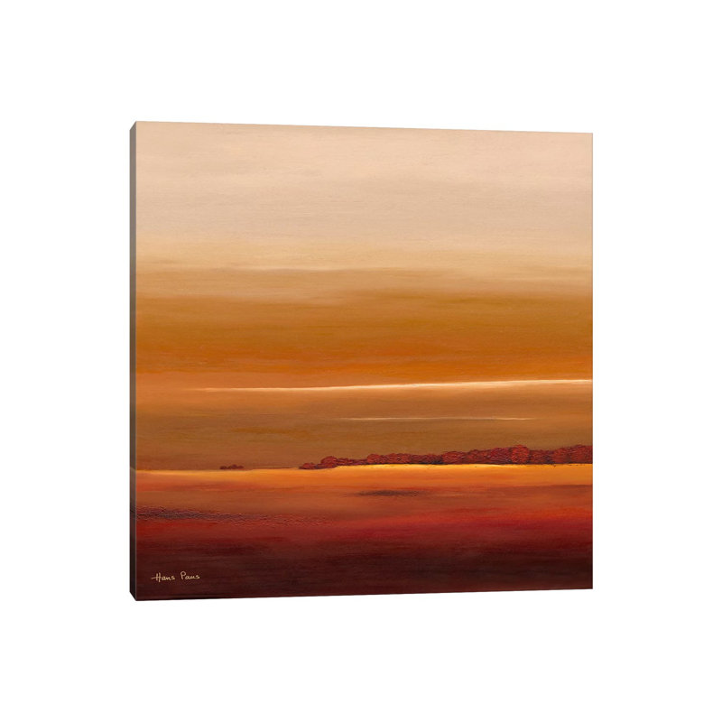 Sundown III by Hans Paus - Wrapped Canvas Painting, 30.48 cm H x 30.48 cm W