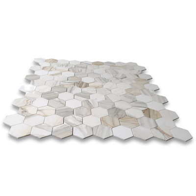 Calacatta 12" x 11" Marble Mosaic Tile