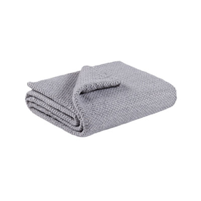 Luxurious 100% Cotton Double Blanket, Grey, 70.9 x 86.6 inches | Machine Washable for Easy Care | Soft, Cozy, and Perfect for Year-Round Use | Ideal for Living Room, Bedroom, or as a Stylish Throw