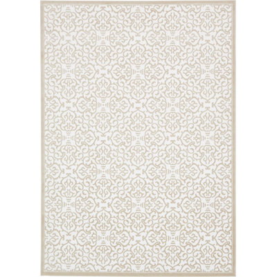 Tapis blanc / beige Anah