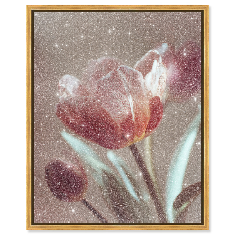 Muse of Spring Floral & Botanical Canvas Print by Oliver Gal, Black Frame, 16 x 20, 17"H x 21"W, Gold Floater Frame