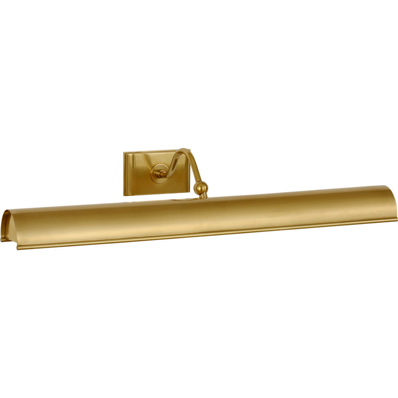 Hessen Picture Light, Natural Brass, 4.75" H x 24" W x 9" D