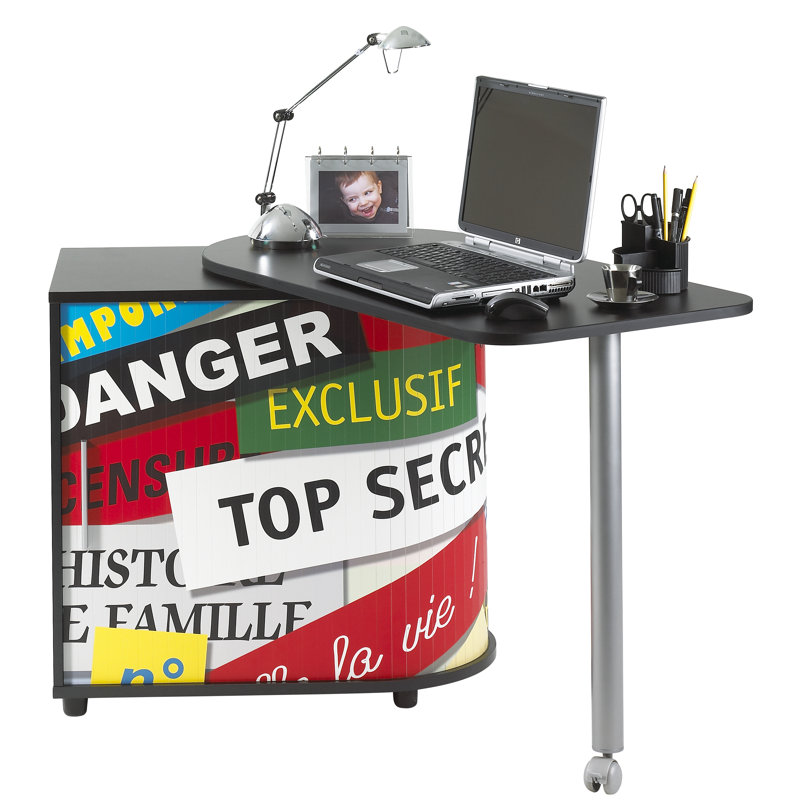 Oval Writing Desk, Black