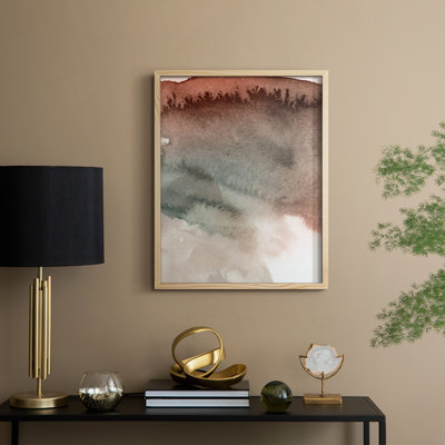 Red Ochre Abstract IV Framed Print - Solid Wood