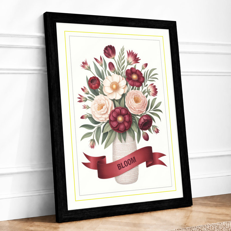 Bloom Botanical - Framed Print, A1 - 84.1 x 59.4 cm, Black