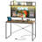 39''W LED Gaming Desk with Hutch and Pegboard, Computer Home Office desks with Power outlet and Shelf-1788366739