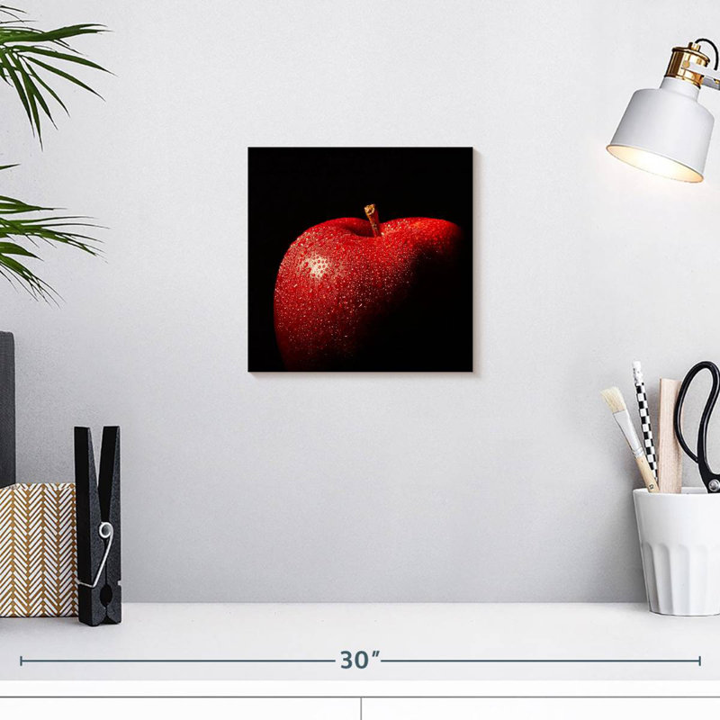 Yarlin Dewy Red Apple, 10" H x 10" W