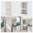 71" Modern Two-Tone Pantry Cabinet – Slim Storage with Vintage Flair-1185821778