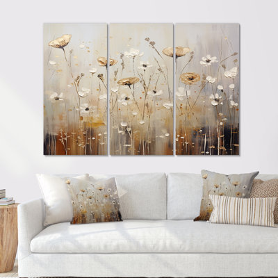 Scerene Wildflowers In Bloom I - Wildflowers Canvas Art Set