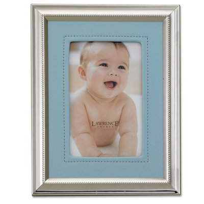 Metal Beaded Picture Frame with Mat
