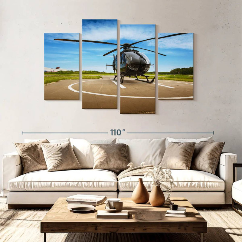 Mehar Helicopter, 54" H x 84" W