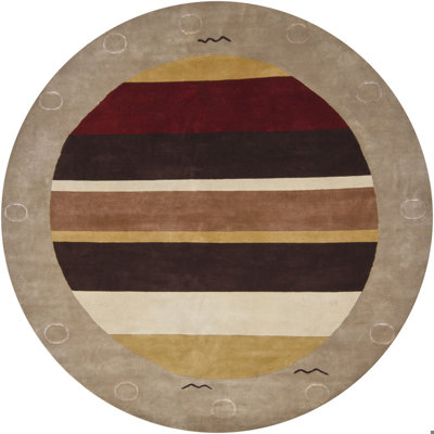 Aadi Hand-Knotted Wool Yellow/Brown/Red Area Rug