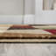 Tapis rouge / brun / crème Kehoe-1355876678