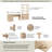 54W Fluted Office Desk With Storage And 5 Shelf Bookcase With Doors, Home Office Furniture-156720775