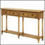 Console rustique avec deux tiroirs de rangement et une tablette inférieure pour un assemblage facile dans le salon ou le vestibule-1428837062