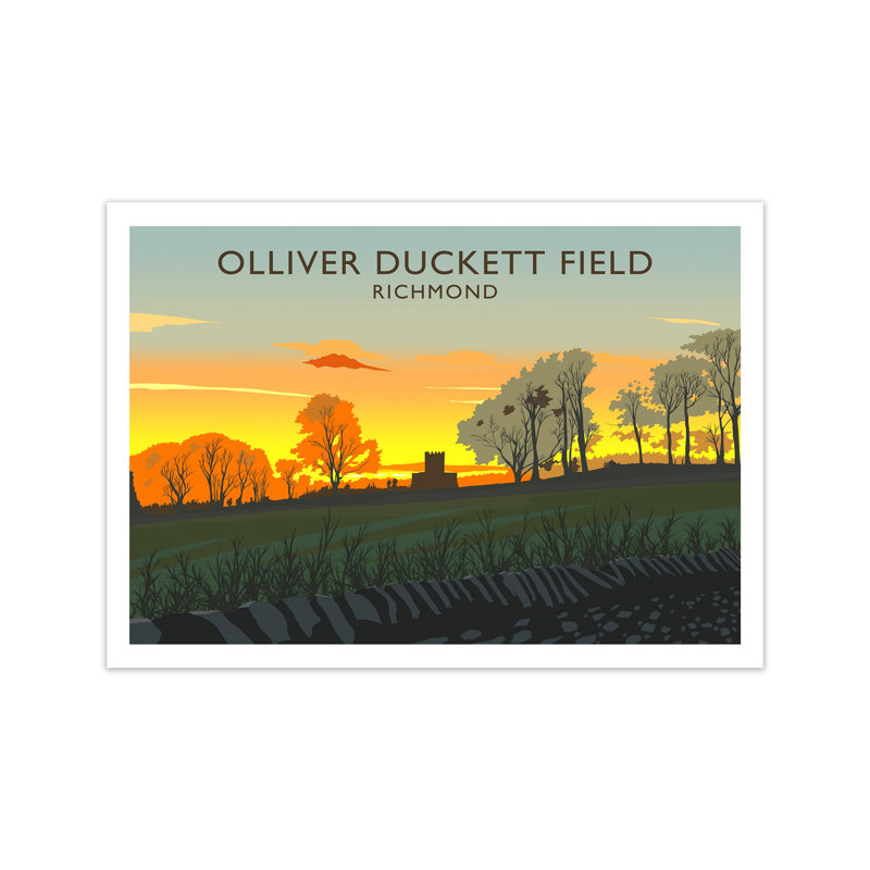 Olliver Duckett Field by Richard O'Neill - Print, 40cm H x 50cm W x 1cm D, Unframed
