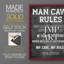 «Man Cave Rules», reproduction encadrée - bois massif-963903376-963903378