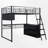 Metal Loft Bed With Built-In Desk-1303447976