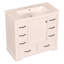 Ensemble de meuble-lavabo 36 po avec évier, six tiroirs, diviseur de tiroir multifonctionnel, tablette réglable, blanc